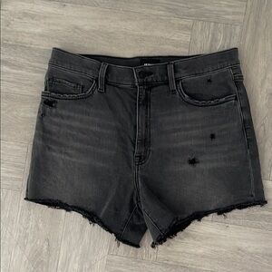 Black Distressed Hudson Kass Denim Shorts